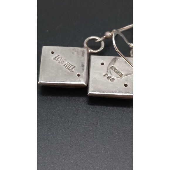 LOIS HILL Sterling Silver 925 earrings drop/dangle squares pierced - Picture 5 of 7